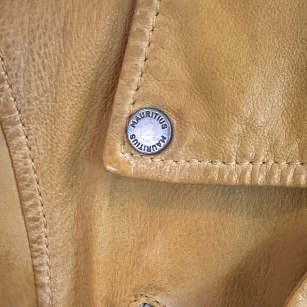 fp Christy sunrise golden tan stars lamb leather Jacket XS regular fit. NWT - Picture 7 of 17